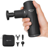 ALLJOY Mini Massage Gun Deep Tissue, Powerful Percussion Muscle Massager Gun with 4 Attachments, 4 Speed Settings, Compact Sports Handheld Massager for Muscles Neck Back Arms