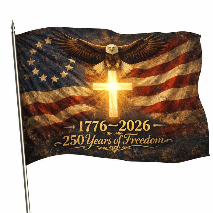 Us 250 Flag – 250th Anniversary US Double Sided 3-Ply Outdoor Flag, We The People 1776-2026 Patriotic Yard & House Banner for 4th of July (5, 3X5)