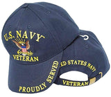 FINDINGKING United States Navy Veteran Proudly Served Blue Hat Cap USN