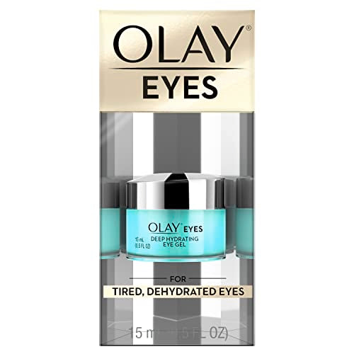 OLAY Deep Hydrating Eye Gel with Hyaluronic Acid for Tired Eyes, Hydrating Gel, Cucumber, 0.5 Fl Oz