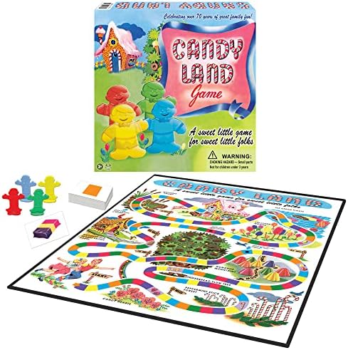 Candy Land With Retro Artwork by Winning Moves Games USA, Classic Edition Celebrating Over 70 Years, A Sweet Little Game for Sweet Little Folks, Rite Of Passage Game for 2-4 Players, Ages 3+ (1189)