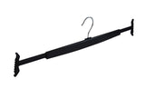 10 Black Plastic Expandable Spring Coat Hangers for Trousers & Skirts Hanger