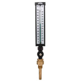 Winters TIM Series Dual Scale Aluminum Industrial 9IT Thermometer, 3-1/2" Stem, 3/4" NPT with Thermowell, 0-120 F/C Range