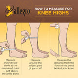 Allegro 20-30mmHg Essential 19 Sheer Support Open Toe Compression Sock - Unisex, Open Toe, Knee High Support Stockings