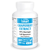 Supersmart - Grapefruit Extract 600mg per Day (99% Naringin) - High Potency GSE Supplement | Non-GMO & Gluten Free - 60 Vegetarian Capsules