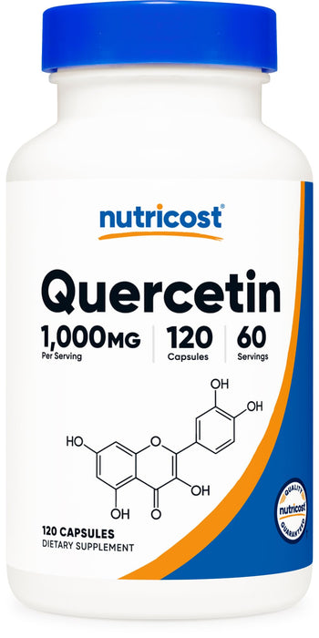 Nutricost Quercetin 1000mg, 120 Capsules - Vegetarian Capsules, 60 Servings, 500mg Per Capsule, Non-GMO, Gluten Free