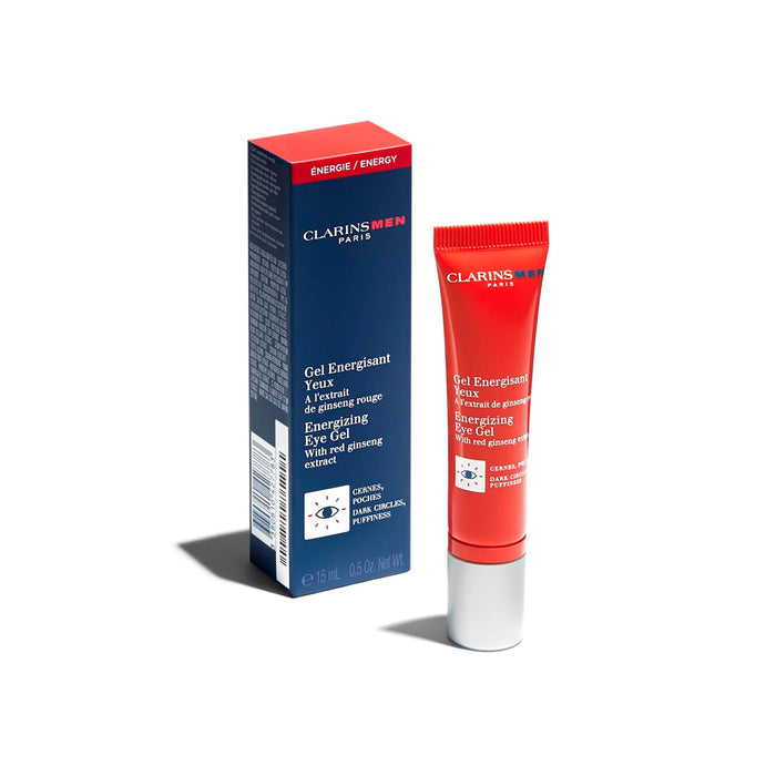 CLARINSMEN Energizing Eye Gel | Cooling, Roll-On Gel Energizes Tired-Looking Eyes | Targets Dark Circles and Puffiness | Locks In Moisture | Visibly Smoothes Eye Contours | Fragrance-No | 0.5 Ounces