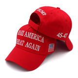 MAGA Hat Trump 2024 Hat 45-47 Embroidered Make America Great Again Donald Trump Slogan Adjustable Black Baseball Cap for Woman Men