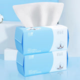2 Pack Cotton Facial Dry Wipes 100 Count, Deeply Cleansing Disposable Face Towel Cotton Tissue, Multi-Purpose for Skin Care, Make-up Wipes, Face Wipes and Facial Cleansing(200 Count)