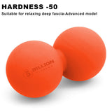 5BILLION Peanut Massage Ball - Double Lacrosse Massage Ball & Mobility Ball for Physical Therapy, Deep Tissue Massage Tool for Myofascial Release, Acupoint Massage, Orange