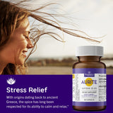 Aurite Saffron Supplement | Stress Management, Herbal Mood Support, Long-Term Memory, for Women & Men. 60 Count, Vegetarian Friendly, Non-GMO, Gluten-Free, Soy-Free (2 Months of Supply)
