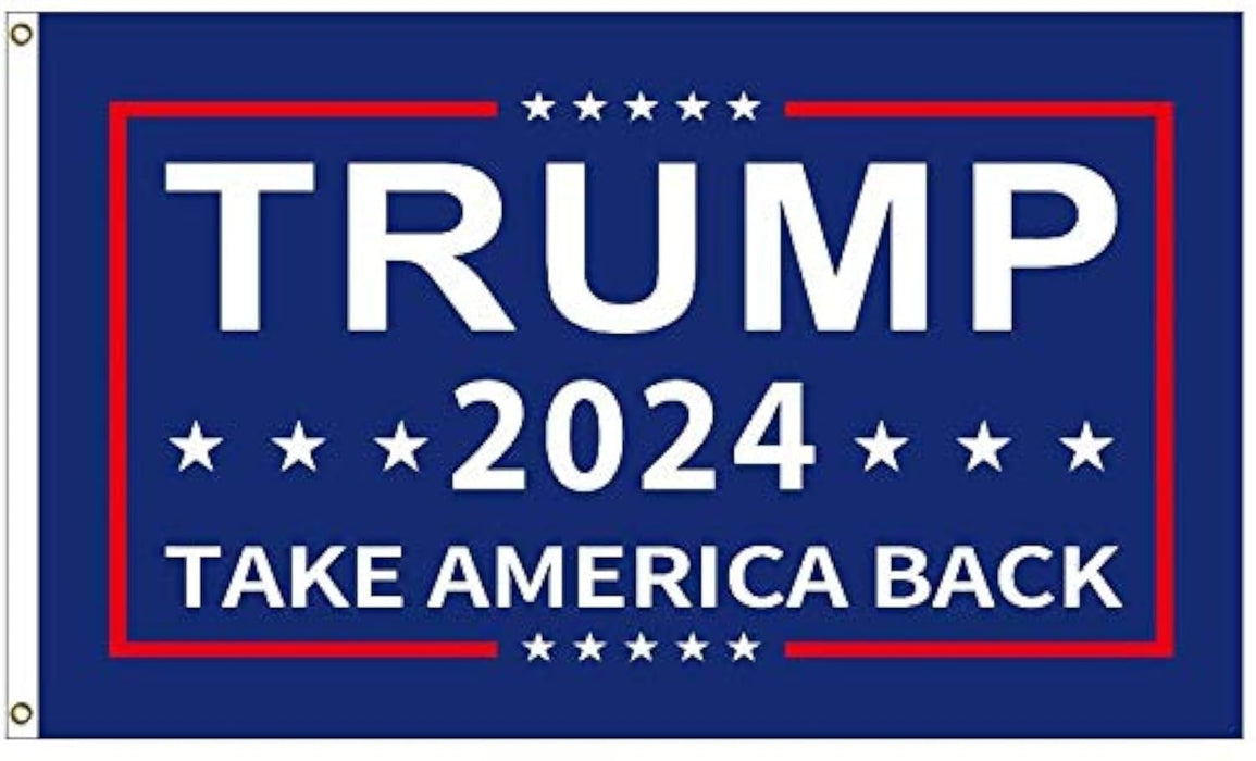 Trump 2024 Flag - Take America Back Flag Indoor Outdoor Banner Bule By 3x5ft