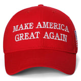 MAGA Hat Trump 2024,Embroidered Make America Great Again Donald Trump Slogan Hat and American Flag Adjustable Baseball Cap (MAGA and Flag Red)