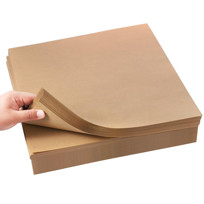 Kraft Paper Sheets 15 x 15in 300 Sheets Brown Wrapping Paper Craft Paper Sheets Heavy Duty Kraft Paper for Shipping Drawing Christmas Gift Packaging, 80gsm