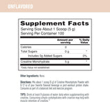 Isopure Unflavored Creatine Monohydrate Powder, Zero Added Ingredients, No Calories, 5g Creatine Monohydrate per scoop, 100 Servings, 500g