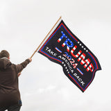 2024 Trump Flags for Take America Back, 3x5 Ft Polyester Banner with Brass Grommets Outdoor, Decoration Premium Presidential Election Banner 100D Polyester, UV Protection,2 Trump Flags Made in USA