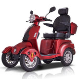 Heavy Duty 4 Wheel Mobility Scooters for Seniors & Adults 500lbs Capacity - Electric Powered Chair - 800W All Terrain Fast Mobility Scooter for Travel w/Long Range Battery Remote Key