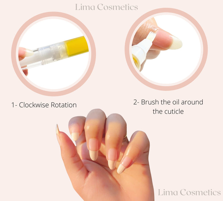 Lima Cosmetics Nail Growth Oil | Cuticle and Nail Oil | Cuticle and Nail Oil Yellow 0.1 Fl Oz (Pack of 1)