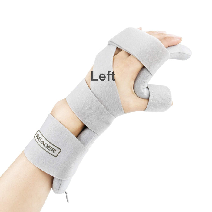 REAQER Resting Hand Splint Stroke Immobilizer Night Muscle Atrophy In The Hands, Wrists And Fingers (Left)