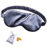 Silk Sleep Mask Eye Mask Blindfold with Double Layer Silk Filling and Elastic Strap for Full Night's Sleep, Travel and Nap, Soft Eye Cover Eyeshade with Luxury Bag and Ear Plugs by OLESILK (Charcoal)