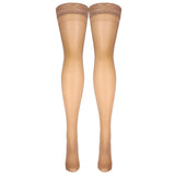 Truform Sheer Compression Stockings, 8-15 mmHg, Women's Thigh High Length, 20 Denier, Beige, X-Large