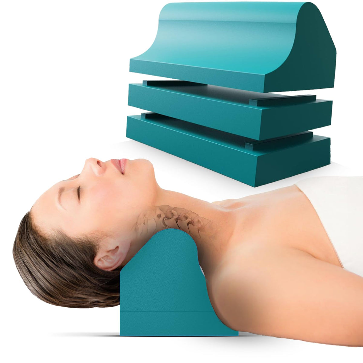 Cervical Traction Orthotic Chiropractic Neck Alignment Device for Spin