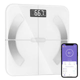Healthkeep Smart Body Fat Scale with 13 Body Composition Metrics, Smart Digital Bathroom Weighing Scale Compatible with iOS Android, Max 400lbs/180kg, 26 * 26cm