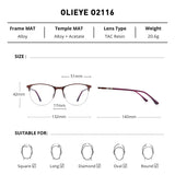 OLIEYE Cat Eye Reading Glasses For Women Retro Design Reader Computer Glasses with Spring Hinges (Purple-51, 1.75 x)