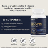 Puregen Labs Biotin 10,000 MCG Supports Healthy Hair, Skin & Nails - High Potency Beauty Support - Non-GMO, Gluten Free | 360 Vegetarian Tablets