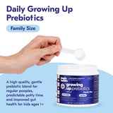 Begin Health Daily Growing Up Prebiotics Family Size - Kids & Toddler Digestion Powder, for Constipation | Softens Stool for Easy Pooping | Fiber Rich, Tasteless & Textureless (56 Servings)