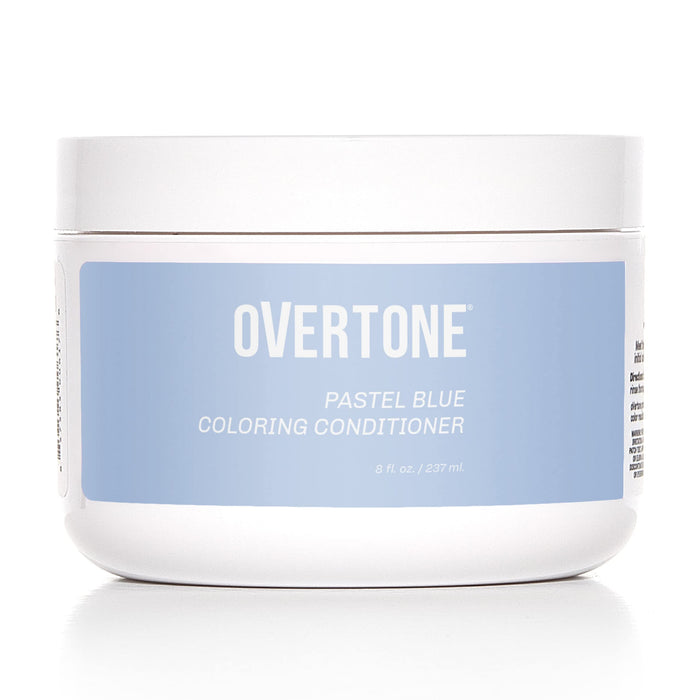 Overtone Haircare Color Depositing Conditioner - 8 oz Semi-permanent Hair Color Conditioner With Shea Butter & Coconut Oil - Pastel Blue Temporary Cruelty-Free Hair Color (Pastel Blue)