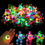 Mikulala 24 Pack LED Light Up Fidget Spinners Rings Party Favors for Kids, Halloween Party Favors Prizes Box Toys Birthday Gifts Goodie Bag Stuffers Glow in The Dark Party Supplies