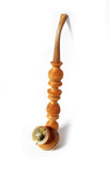 Handmade wooden smoking pipe (amber)