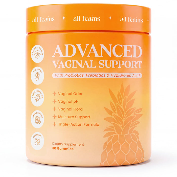 AllFeams Flora+ Vaginal Probiotic Gummies for Women – Pineapple