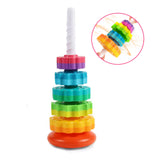 LUCKFUTURE Spinning Stacking Toys, Educational Toddler Toys Stacking Rings Baby Toy, Montessori Toy for Girls and Boys, Spin Gears Toys Christmas Birthday Gift for 1-3 Year Old