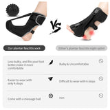 Dveken-US Plantar Fasciitis Night Splint Sock: Unisex Plantar Fasciitis Brace with Massage Ball for Foot Pain Relief by Plantar Fasciitis Achilles Tendonnitis Foot Drop Heel Spur Flat Arch - Medium