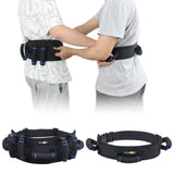 KkaFFe Gait Belt with Handles, Transfer Belt for Elderly, Patient Gait Belts, Transfer Belt Assist, Gait Belts for Seniors, Upgraded Using Rubber Handles (Black-7T)