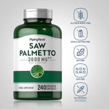 Piping Rock Saw Palmetto Extract 3600mg | 240 Capsules | Saw Palmetto for Men and Women | Non-GMO, Gluten Free