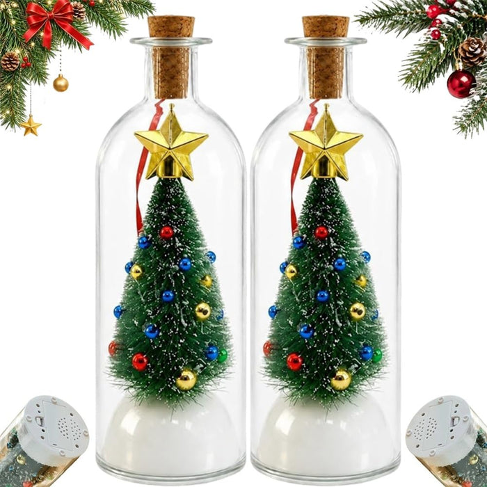Forever Voice Recordable Ornament Glass Christmas Tree Message in a Bottle