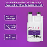 Nuru Gel X: Super Slippery Nuru Gel | Nuru Massage Therapy Gel is Ideal for All Massage Types. Alternative to Massage Oil. Use As A Full Body Massage Therapy Gel. Edible, Non-Staining, and Heatable