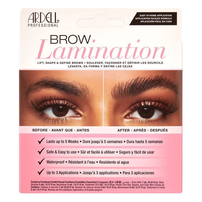 ARDELL Brow Lamination Kit, Lift, Shape, and Define Brows, Waterproof, 1-pack