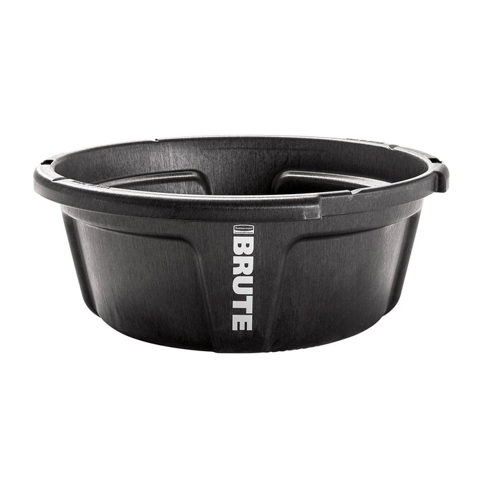 Rubbermaid Commercial Products Brute 6-Gallon Animal Pan Feeder, RigidCell Construction, Stackable Livestock Feed Bowl, Made in USA