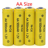 XFULL 12 Packs 1.2V AA 900mAh Ni-Cd Rechargable Batteries for Solar Lights,Lawn Landscape Lighting（AA Size）