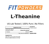 FitPowders L-Theanine Powder 100% Pure, Non-GMO, Vegan, Gluten Free Theanine Powder Supplement (Multiple Sizes) Mood and Cognitive, Stress Relief and Relaxation, Scoop Included (250 Grams)