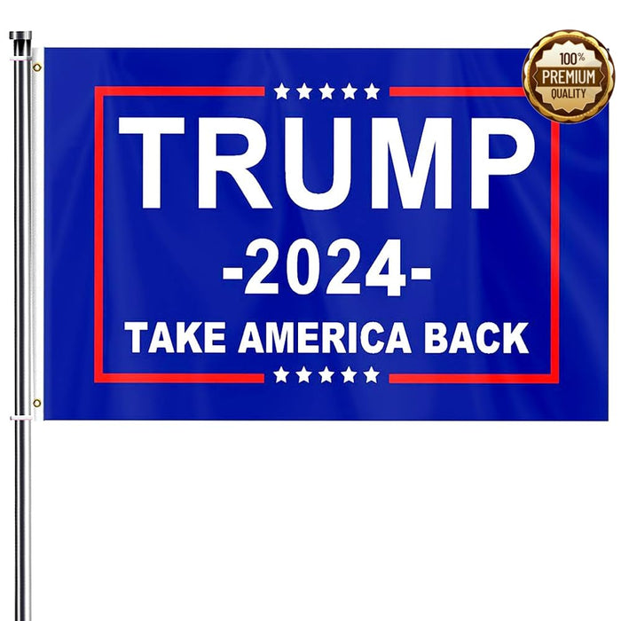 ERT Donald Trump 2024 Flag 3X5 Foot Take America Back Flag President Flags 3x5 ft with Brass Grommets MAGA