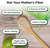 nbpure Daily Fiber Powder Blend for Digestive Health, Cholesterol Support, Healthy Weight Management - with Prebiotic, Insoluble, Soluble Fiber + 4 Probiotic Strains for Women, Men, Kids, Savory Mocha