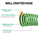 SUTEKUS  Coil Hose Water Hoses Coiled Boat Hose Lightweight Self Coiling Garden Hose With 3/4 inch Brass Fittings (15FT)