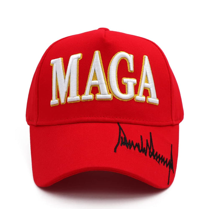 Rivanoer Trump Hat MAGA Hat Trump Merchandise Make America Great Again hat Trump 2024 Embroidered Adjustable Baseball Cap