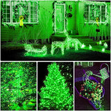 YAOZHOU Green Christmas String Lights Solar Powered Outdoor Waterproof, 2 Pack Each 100LED 8 Modes Copper Fairy Lights for Garden, Patio, Fence, Balcony