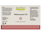 Banyan Botanicals Mahanarayan Oil – 99% Organic Ayurvedic Massage Oil – Soothes Sore Muscles, Supports Healthy and Comfortable Joints, Tendons & Muscles – 4oz. – Non GMO Sustainably Sourced Vegan